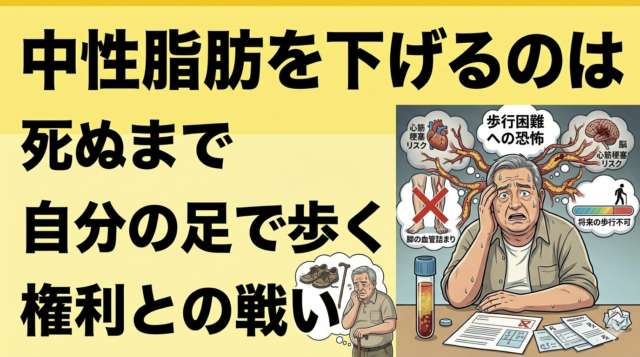 中性脂肪を下げるのは死ぬまで自分の足で歩く権利との戦い