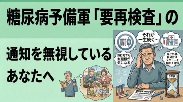 糖尿病予備軍「要再検査」の通知を無視しているあなたへ