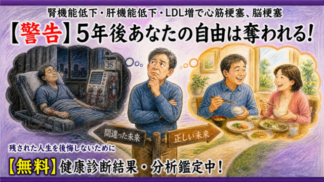 【無料鑑定】健康診断の結果が悪いあなたは  放置してどこに向かっているのですか？