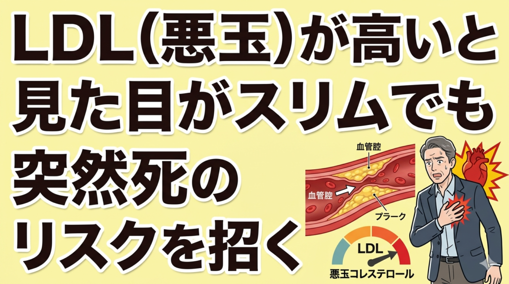 LDL（悪玉）が高いと見た目がスリムでも突然死のリスクを招く