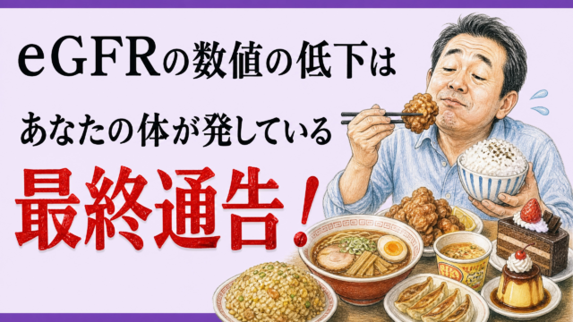 eGFRの数値の低下はあなたの体が発している「最終通告」