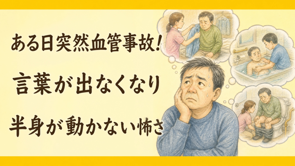 ある日突然血管事故！言葉が出なくなり半身が動かない怖さ