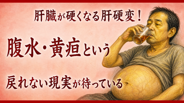 肝臓が硬くなる肝硬変！腹水・黄疸という戻れない現実が待っている